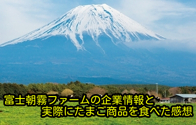 富士朝霧ファームの企業情報と実際にたまご商品を食べた感想