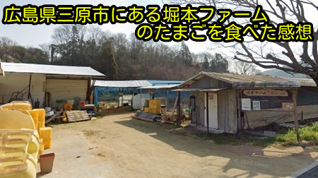 広島県三原市にある堀本ファームのたまごを食べた感想