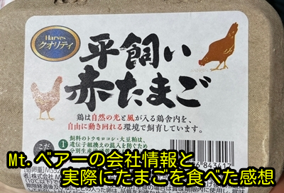 Mt.ベアーの会社情報と実際にたまごを食べた感想