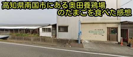 高知県南国市にある奥田養鶏場のたまごを食べた感想