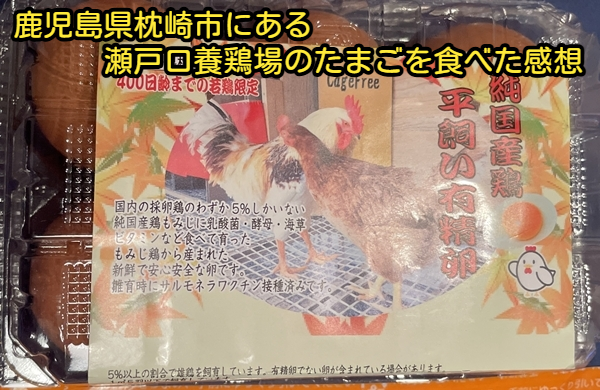 鹿児島県枕崎市にある瀬戸口養鶏場のたまごを食べた感想