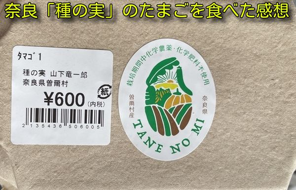 奈良「種の実」のたまごを食べた感想